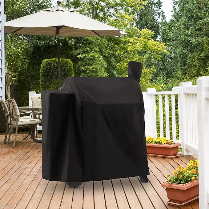 Pellet Grill Cover Compatible with Traeger Pro 22 Series - Waterproof Wood BBQ Smoker Protector for Century 22, Eastwood 22, Pro 575, Lil' Tex Elite 22, Heavy Duty Polyester Grilling Covers