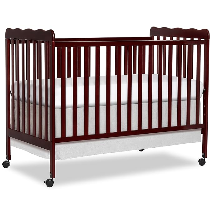 Dream On Me Carson Classic 3-in-1 Convertible Full-Size Baby Crib in Espresso, GreenGuard Gold & JPMA, 4 Mattress Heights, Converts to Day & Toddler Bed, Locking Wheels, Classic Nursery Design