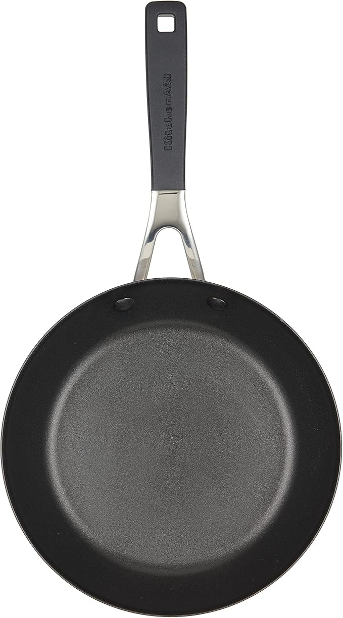 KitchenAid Hard Anodized Nonstick Frying Pans/Skillet Set, 8.25 Inch and 10 Inch, Onyx Black