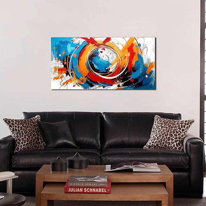 Abstract Canvas Art Wall Decor for Living Room - Colorful Abstract Bedroom Wall Decor Above Bed - Modern Pictures Wall Art for Office Size 20" x 40"