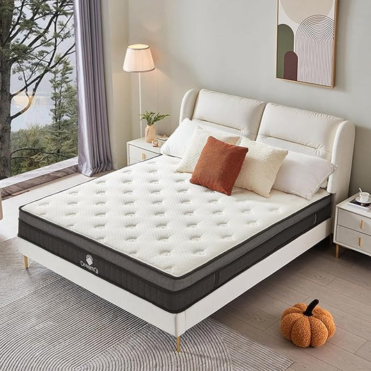 Full Size 8" Hybrid Mattress with Gel Memory Foam - Medium Firm Comfort Fit All Bed Frames - CertiPUR-US