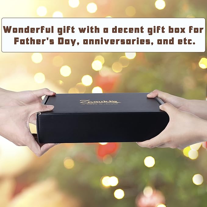 Zcaukya Men's Valet Tray, Jewelry Box Nightstand Organizer with 5 Compartments for Phone Keys Wallet Watch Glasses, Faux Leather Dresser Entryway Catchall Holder for Father's Day Gift (Black)