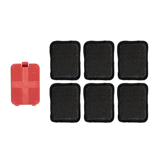 BQ03 Grill Brush Replaceable Cleaning Head, Safe Bristle-Free BBQ Cleaning Tool, Barbecue Grill Cleaner, 6 Pcs Refill, Only for BQ03