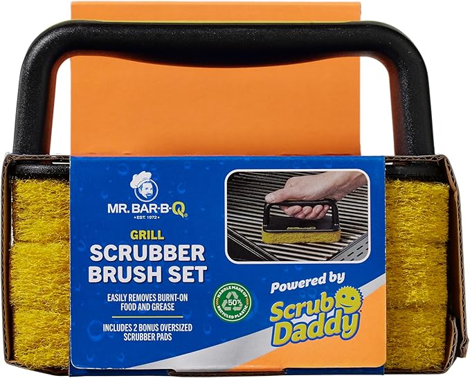 Mr. Bar-B-Q Grill Scrubber Brush Set Powered by Scrub Daddy