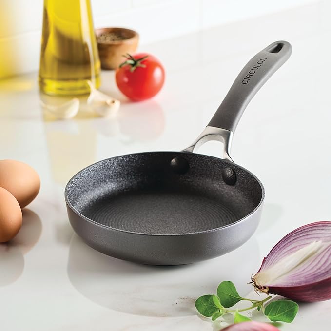 Circulon A1 Series with ScratchDefense Technology Nonstick Induction, Mini Frying Pan/Skillet, Metal Utensil Safe, 6.25 Inch Open Fry Pan - Graphite