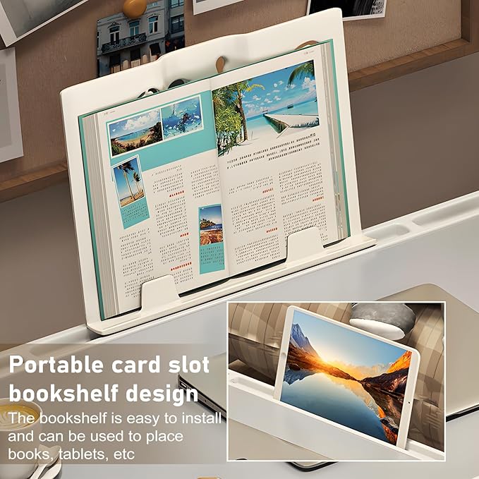 Laptop Bed Tray Table, Lap Desk with Night Lamp, Storage Drawer, Phone Charging Function, Foldable Laptop Bed Desk Laptop Workstation, Laptop Tables for Bed, a Children's Bed Table Grey