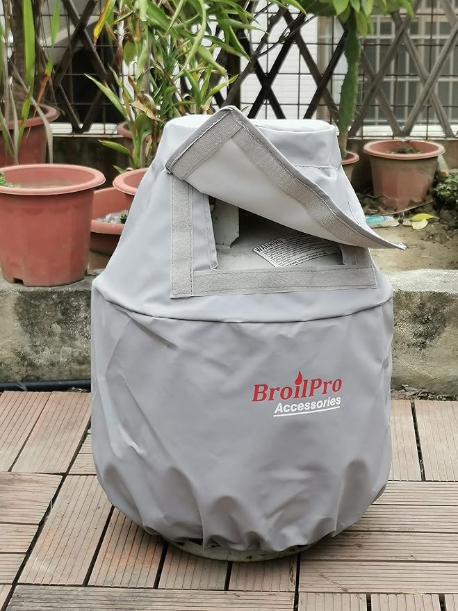 Propane Tank Cover Fits 20-Pound Steel Propane Cylinder - Grey