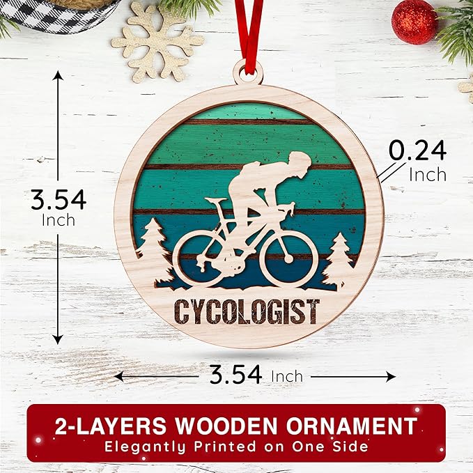 Bike Ornament - Bicycle Ornaments for Christmas Tree, Mountain Bike Ornament, for Mountain Bikers, Women Cyclists, Unique Bicycle Christmas Ornaments