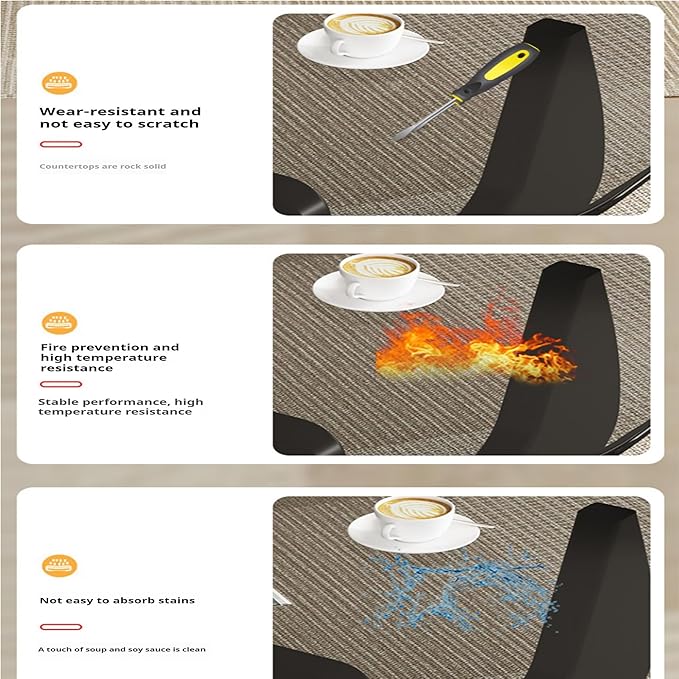 EASYSOUL Modern Glass Coffee Table, 32.68" D x 22.44" W x 15.75" H, Abstract Round Tea Tables for Living Room Home Office Industrial Cocktail Tables (Black-Brown Glass, 32.68")