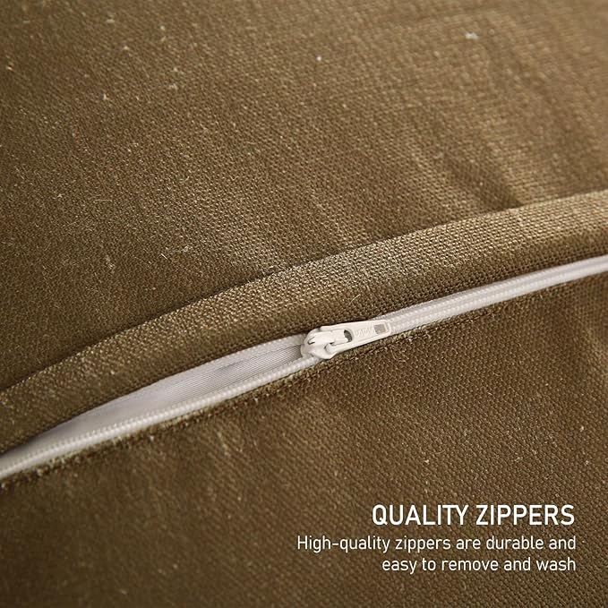 Design Square Green Floral Linen Throw Pillow Covers 18"x18" Pack of 2, White Simple Elegant Daisy Pattern Cushion Covers Decor Pillowcases for Bed,Living Room,Outdoor,Car