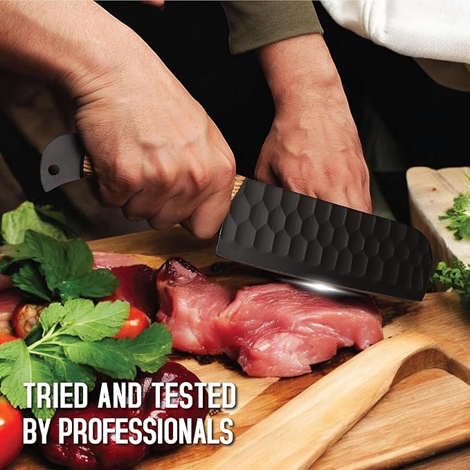 5 PCS Handmade Kitchen Chef Knife Set Hand Forged High Carbon Steel Blade Ashwood Handle With Leather Bag Kit set included (Chef, Cleaver, Butcher, Paring knife, Fillet knife, Utility Knife)