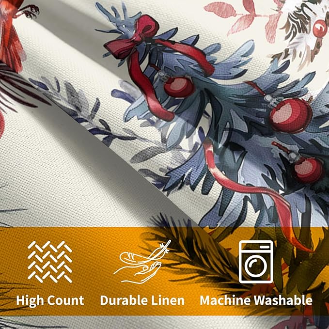 Kawani Christmas Pillow Covers 24x24 Inch Red Christmas Trees Decorative Throw Pillow Covers Set of 2 Winter Xmas Holiday Pillowcases Cushion Covers for Couch Indoor Outdoor Home Decor