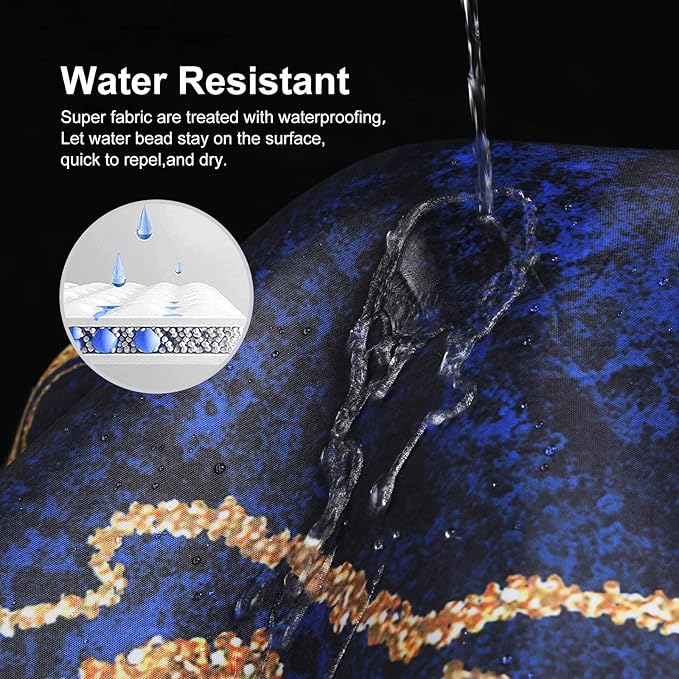 Marble Shower Curtain, Blue Marble Shower Curtain Set, Abstract Navy Blue Gold Glitter Veins Texture Marble Shower Curtains for Bathroom, Waterproof Fabric with 12 Hooks, 72 x 72 inches