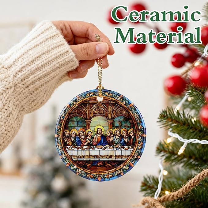 The Last Supper Ornament | Christmas Ornaments, Christmas Tree Decorations, Holiday Hanging Decor, Christian Decor | Religious Gift, Christian Gift | Gifts for Easter, Gifts for Baptism/Confirmation
