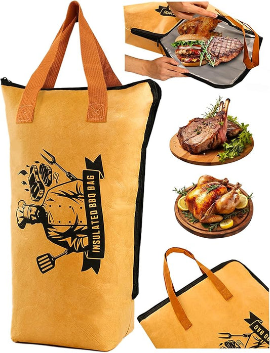 BBQ Blanket for Insulated Resting Meat– Reusable Smoker Grilling Meat Thermal Bag with Wide Mouth for Large BBQ Cuts like Brisket, Pork Shoulders, and Turkeys(XL,21in)