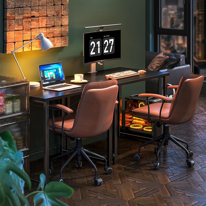 Coleshome 32 Inch Computer Desk, Modern Simple Style Desk for Home Office, Study Student Writing Desk, Black