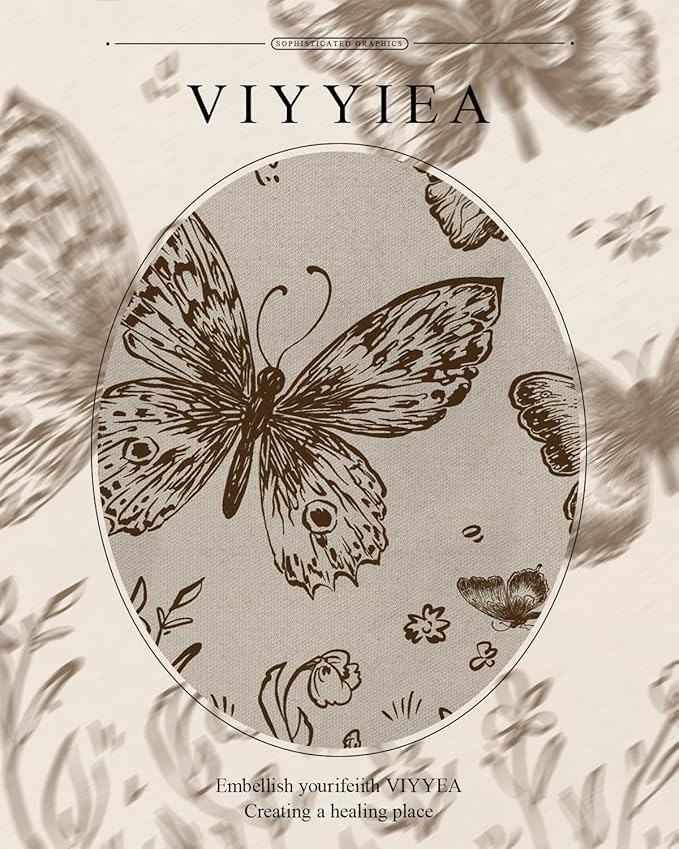 VIYYIEA Gold Framed Wall Art, Butterflies Canvas Print Home Decor Vintage Art Painting Picture Bathroom Wall Decor, Animals Artwork for Living Room Bedroom Kitchen Office - 14L x 11W