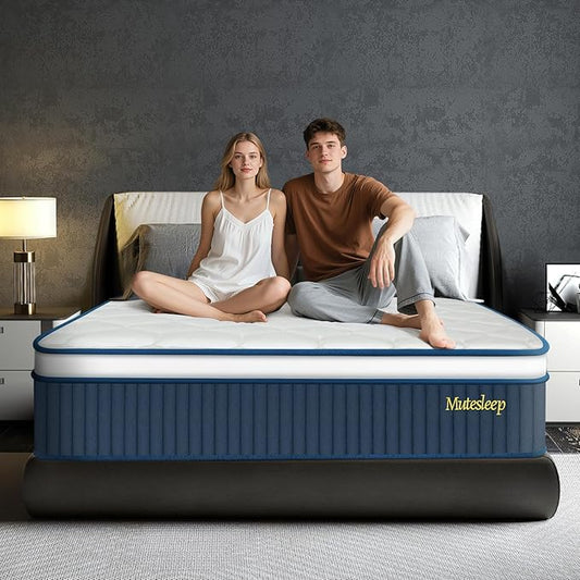 King Mattress 14 Inch, Hybrid King Size Mattress in a Box, Gel Memory Foam Mattress with Pocket Springs, Medium Firm Feel, Edge Support, Cool Sleep, Motion Isolation & Pressure Relief