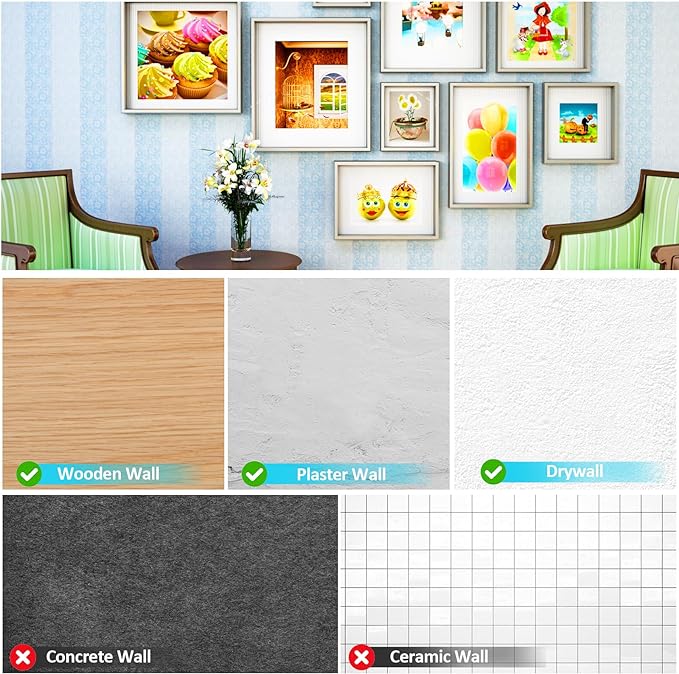 30 lb Picture Hangers (30 Set), Professional Hanging Hooks with Nails, Premium Drywall & Wooden Wall Picture Hangers