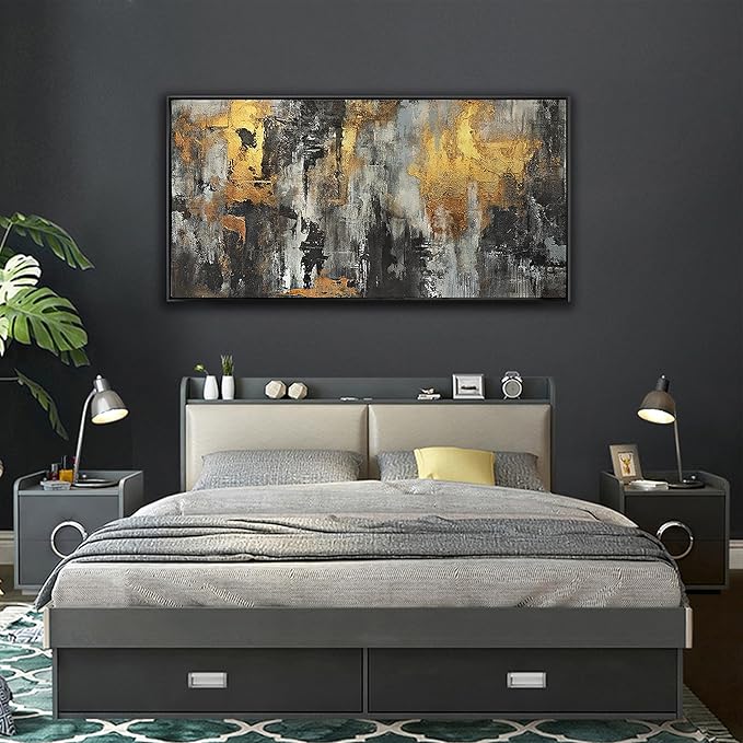 Abstract Art Wall Decor Black Metal Wall Art Artwork Decor for Living Room Office bar Bedroom Kitchen Framed Can Be Hung Directly 24x48inch