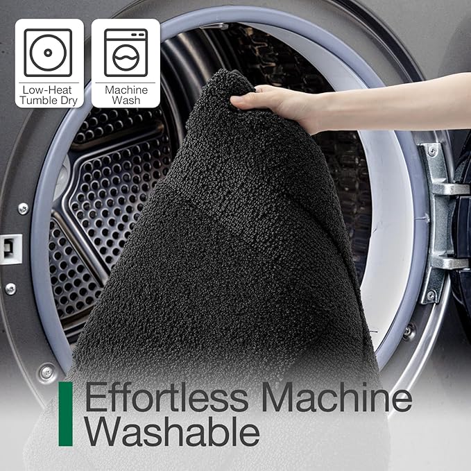 LUMI Ultra Soft Bathroom Rugs Non Slip with Rubber Backing, Absorbent Washable Bath Mat Quick Dry, Upgraded Premium Microfiber Plush Carpet for Bathtub and Shower Floor, Black, 24x36