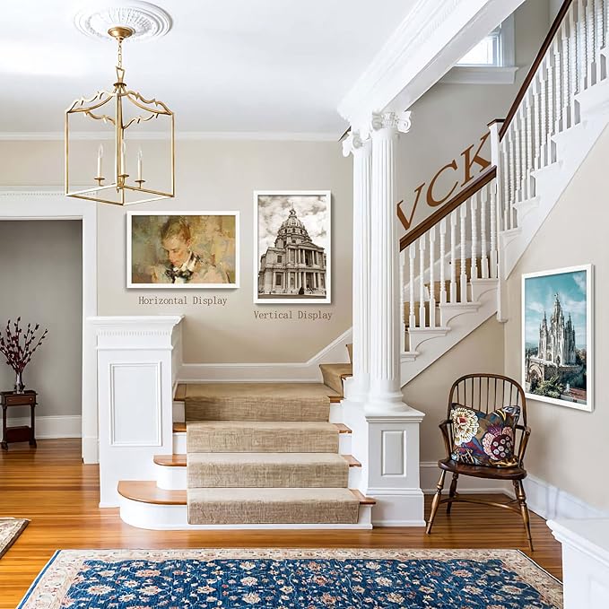 VCK 20x30 Poster Frame Set of 4 - White, Gallery-Quality Wood Picture Frames, 1.1-Inch Wide Border, Polished Plexiglass, Vertical or Horizontal Wall Display for Photo/Art/Prints, White