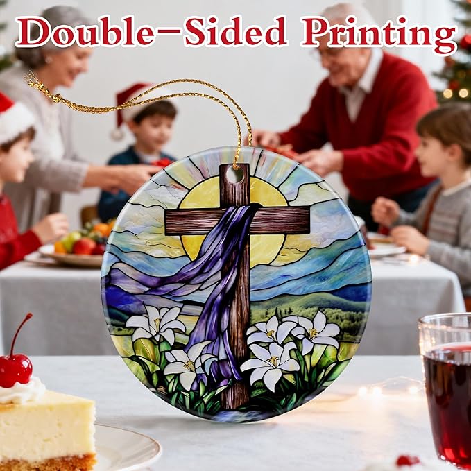 Christian Cross Ornament, Christmas Ornaments, Christmas Tree Ornaments | Religious Holiday Decor, Cross Home Decor, Christian Gifts, Religious Gifts, Gift Exchange & Gift Idea, Giftbox Included