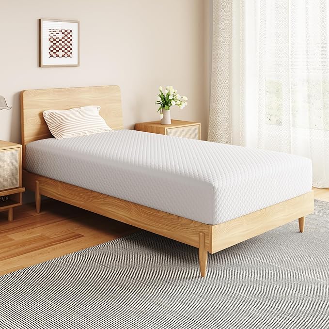 8 Inch Twin Size Mattress in a Box,Memory Foam Mattress for Comfort Sleep, Cooling Night Sleep & Pressure Relief, Ships Compressed (8", Twin)