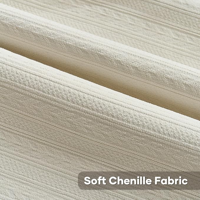 FUTEI Cream White Decorative Throw Pillow Covers 12x20 Inch Set of 2,Soft Cozy Wheat Ear Striped Patterns Lumbar Pillow Cases,Modern Home Decor for Couch Bed Living Room