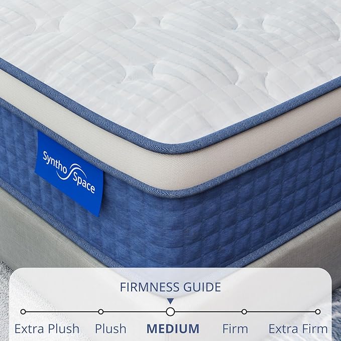 Twin XL Mattress 12 Inch Hybrid Mattress in a Box, Medium Firmness, Foam and Individual Pocket Springs for Motion Isolation & Pressure Relief, CertiPUR-US Certified, 38" x 80"
