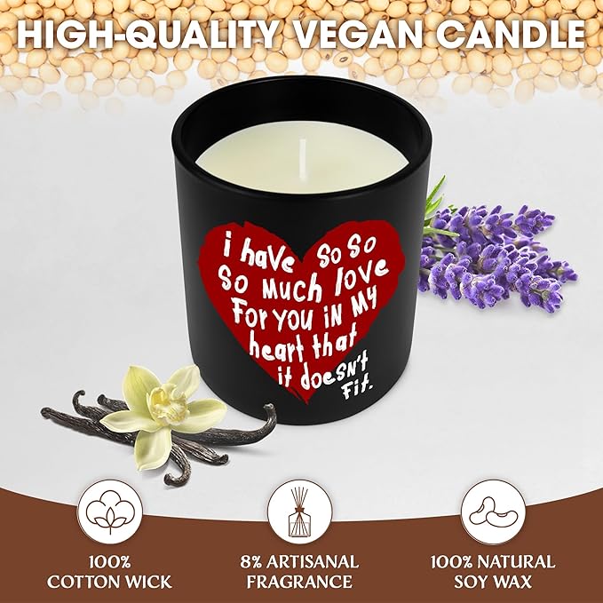 OASSIE Anniversary Wedding Gifts for Him - Long Lasting Vanilla Lavender Candles 10 oz - Birthday Gifts for Couple Him Her Boyfriend Girlfriend Husband Wife, Birthday Presents for Men Women