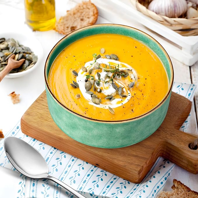 LIANYU Dinnerware Sets for 4, 12 Piece Plates and Bowls Dish Set, Stoneware Dishware Dinner Ware for Kitchen Dining, Microwave & Dishwasher Safe, Emerald Green