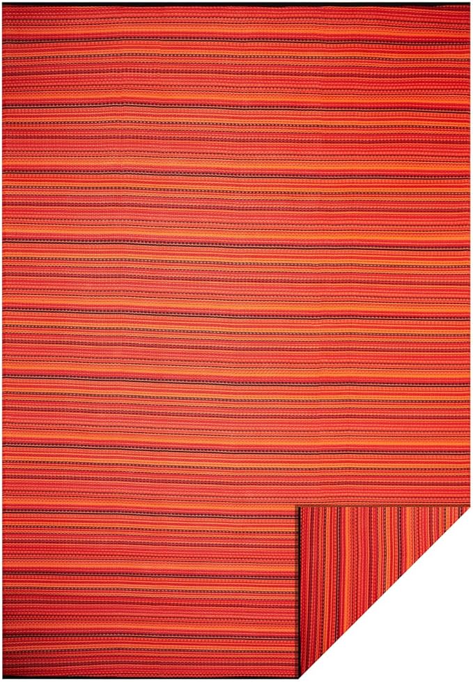 Outdoor/Indoor Rug Plastic Straw Rug Waterproof Portable Outdoor Mat, Easy to Clean and Fold,Perfect for Garden, Patio, Picnic, Decking-（Red，6x9Ft）