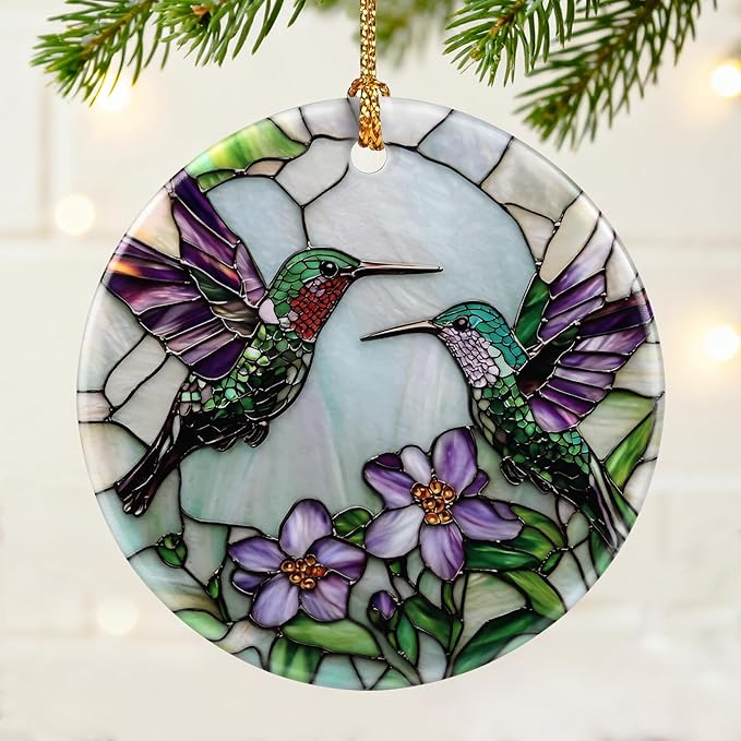 Hummingbird Ornament | Christmas Ornaments, Christmas Decorations, Hanging Ornaments for Tree, Holiday Decor Gifts | Hummingbird Gifts for Women, Friend, Coworker | Gift Exchange Ideas
