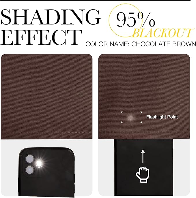 NICETOWN Nursery Essential Thermal Insulated Solid Grommet Top Blackout Curtains, Home Decoration Privacy Curtains for Bedroom (Chocolate Brown, 1 Pair, 42 x 63 inches)