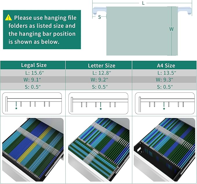 YITAHOME 2 Drawer File Cabinet with Lock, Mobile Metal Filing Cabinet for Letters/Legal/A4 Size, Home Office & Business Enterprise, Fully Assembled Except Wheels, White