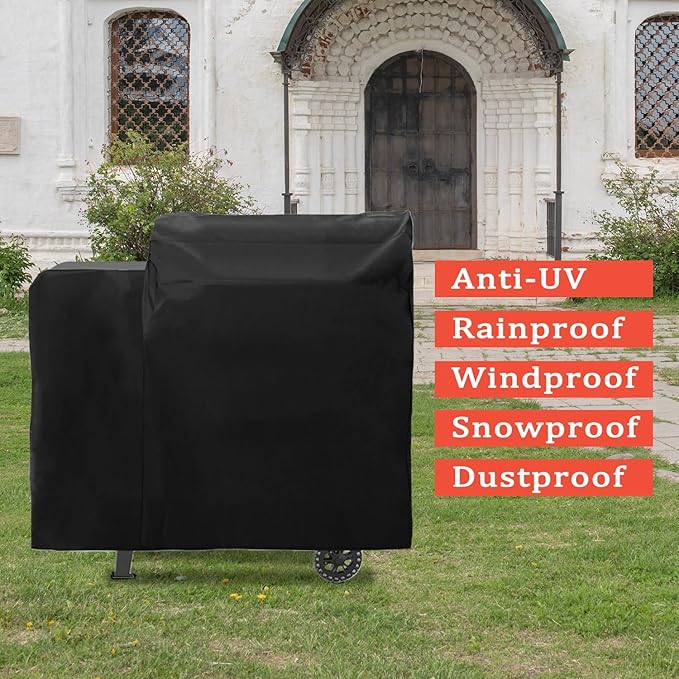 Grill Cover Replacrment Recteq RT-410/340 RT-B380 and Rec Tec RT-B380X Bullseye Deluxe Wood Pellet Grill, Full Length Heavy-Duty Premium Cover, Waterproof Moisture Proof Breathable