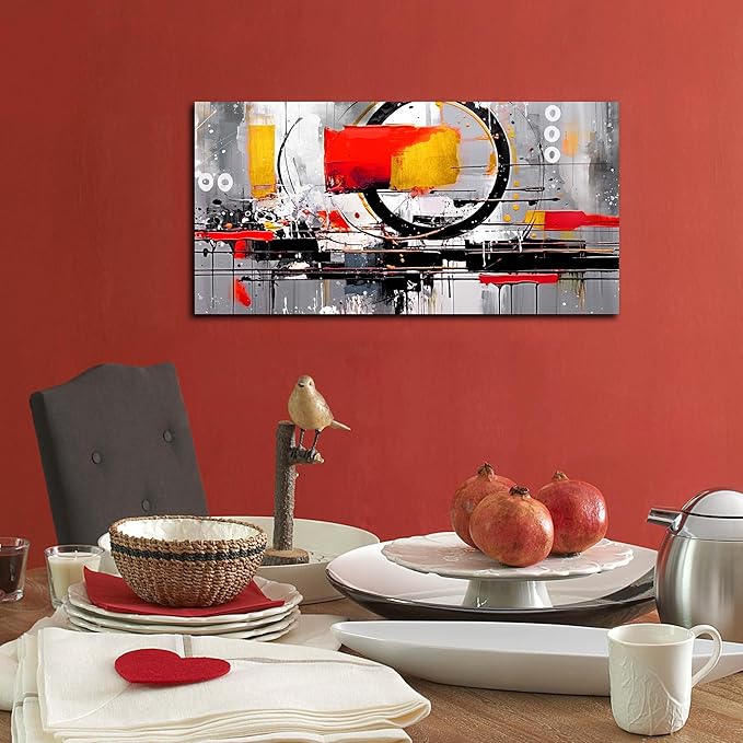 Abstract Paintings Canvas Wall Art - Art Pictures for Wall in Living Room - Modern Wall Art Bedroom Aesthetic Size 20" x 40"