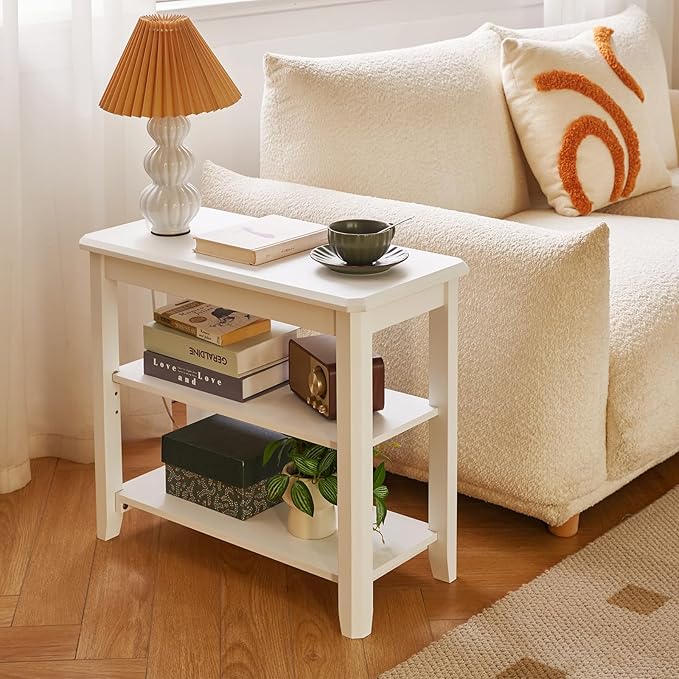 Wooden Shoe Bench, 3 Tier Organizer Entryway Bench Height Adjustable, Shoe Bench for Mudroom White YD-WD05W