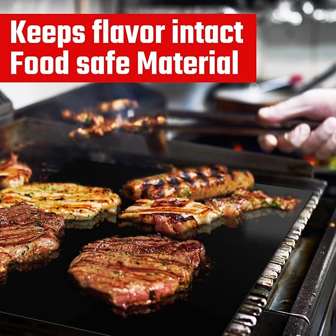 KITCHEN PERFECTION Safe Wire Grill Brush for Outdoor Grill w/Grill Scraper & Grill Mat Grill Cleaning Kit -Extended Handle BBQ Brush for Effortless Grill Cleaning Grill Cleaner Brush Barbecue Tools