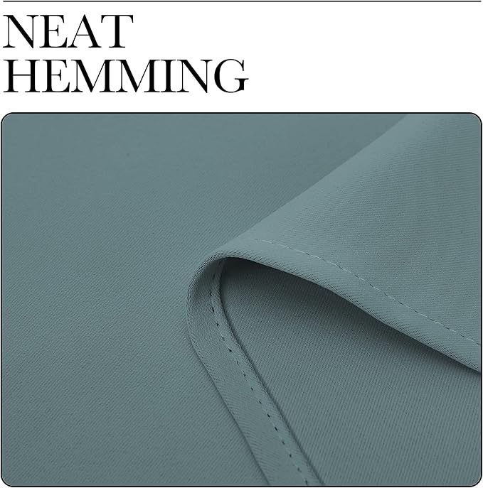 NICETOWN Modern Blackout Curtains Noise Reducing, Thermal Insulated and Privacy Room Darkening Drape Panels for Boy's Guest Room Door Window (Greyish Blue, 2 Panels, W42 x L90 -Inch)