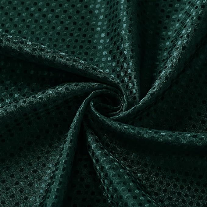 3 in 1 Shower Curtain Set, Dark Green Waffle Shower Curtain and PEVA Liner Set with 12 Stainless Steel Shower Curtain Hooks, Waterproof Shower Curtains for Bathroom, 72 W x 72 H