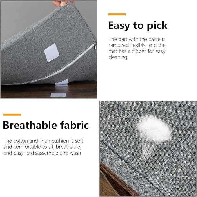 WellFurGeer Shoe Bench with Storage, Entryway Bench with Shoe Storage, Shoe Rack with Bench, Shoe Storage Bench with Padded Cushion, Brown + Gray