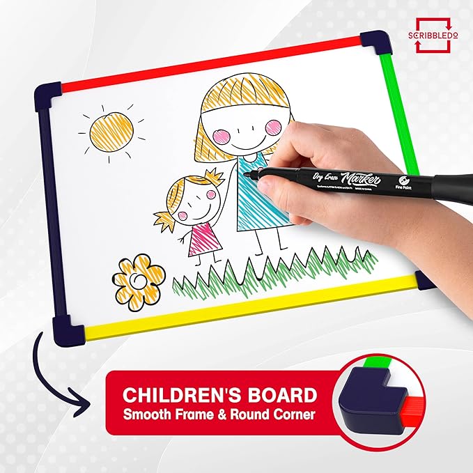 Travel Size Art Coloring White Board for Kids 9”x12” Car Airplane Travel Essentials Kids Travel Accessories Travel Games for Kids Travel Toys for toddlers 1-3 Plane Travel Games for Kids Ages 4-8 & Up