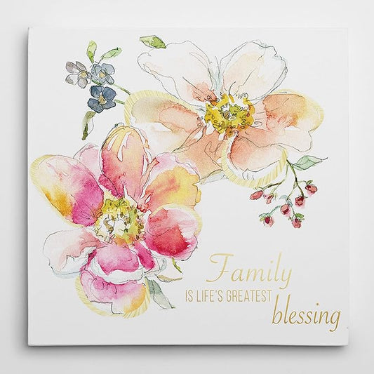 Wexford Home Family Blessing Gallery Wrapped Canvas Wall Art, 32x32, Multicolor