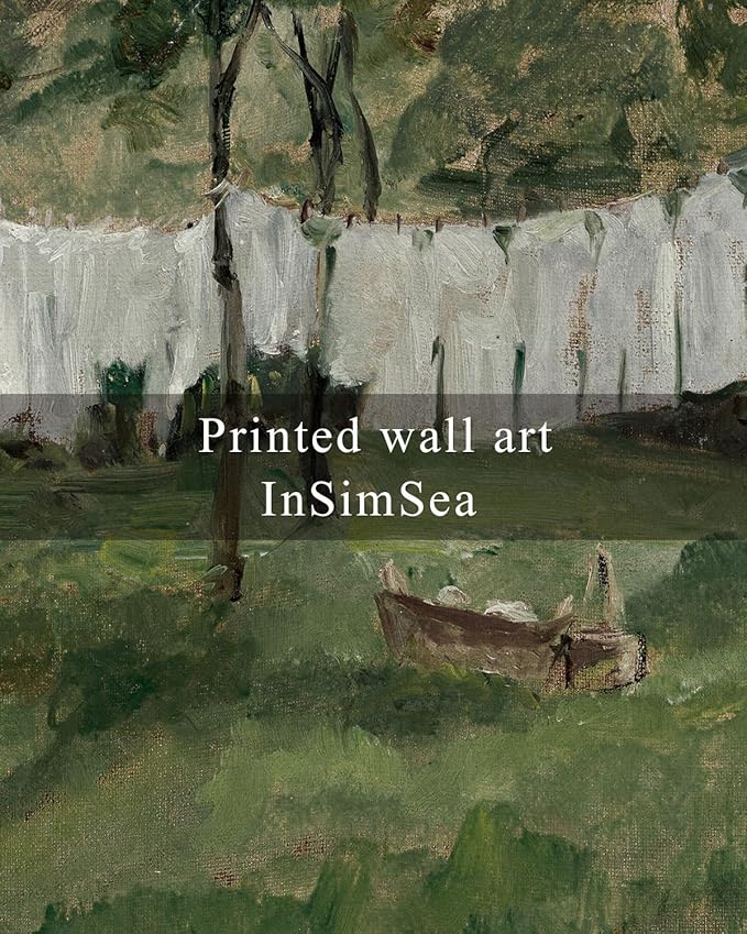 InSimSea Framed Wall Art for Living Room for Living RoomVintage Laundry Room Art Print Antique Oil Painting Country Landscape Vintage Wall Art CanvasFor Living Room Bedroom OfficeGallery 8x10in
