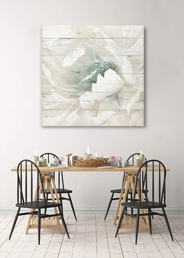 Wexford Home Weathered White II Gallery Wrapped Canvas Wall Art, 10x10,