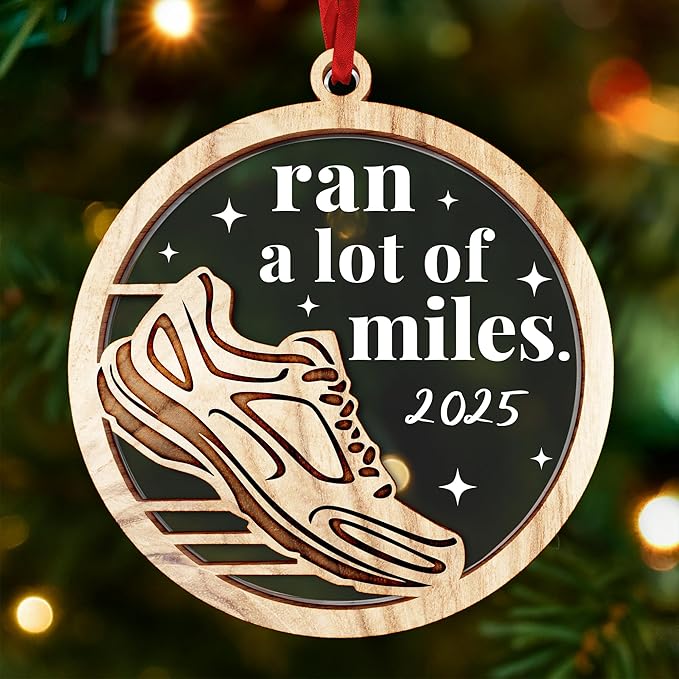 Gifts for Runners - Elegant Sports Christmas Ornaments, Perfect Runner Gifts for Track and Field Enthusiasts, Unique Marathon Runner Gift, Decorative Running Ornaments for Christmas Tree