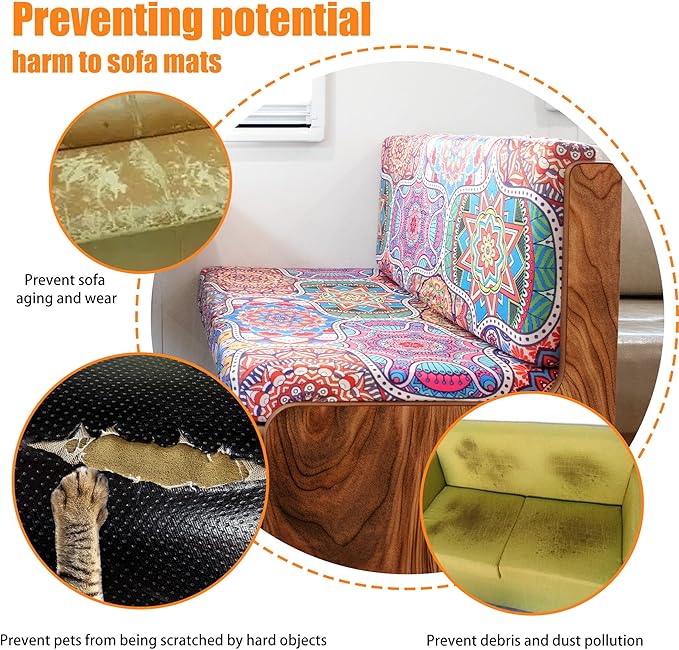 Rv Dinette Cushion Covers,Printing Stretchable Camper Cushion Cover,RV Cushion Slipcover,Rv Couch Cover Replacement for RV Camper Car Bench,2 Backrest Covers and 2 Bench Covers (Bohemia)