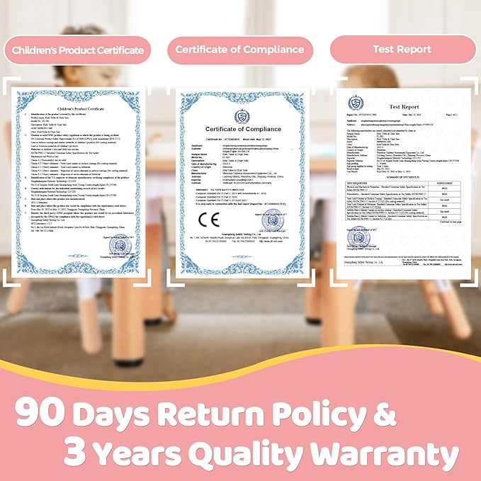 FUNLIO Adjustable Kids Chair (2pcs), 3 Level Height Adjustable Toddler Chair for Ages 3-8, Sturdy Child Chair with Maximum Bearing 220lbs, for Classrooms/Daycares/Homes, CPC & CE Approved - Pink